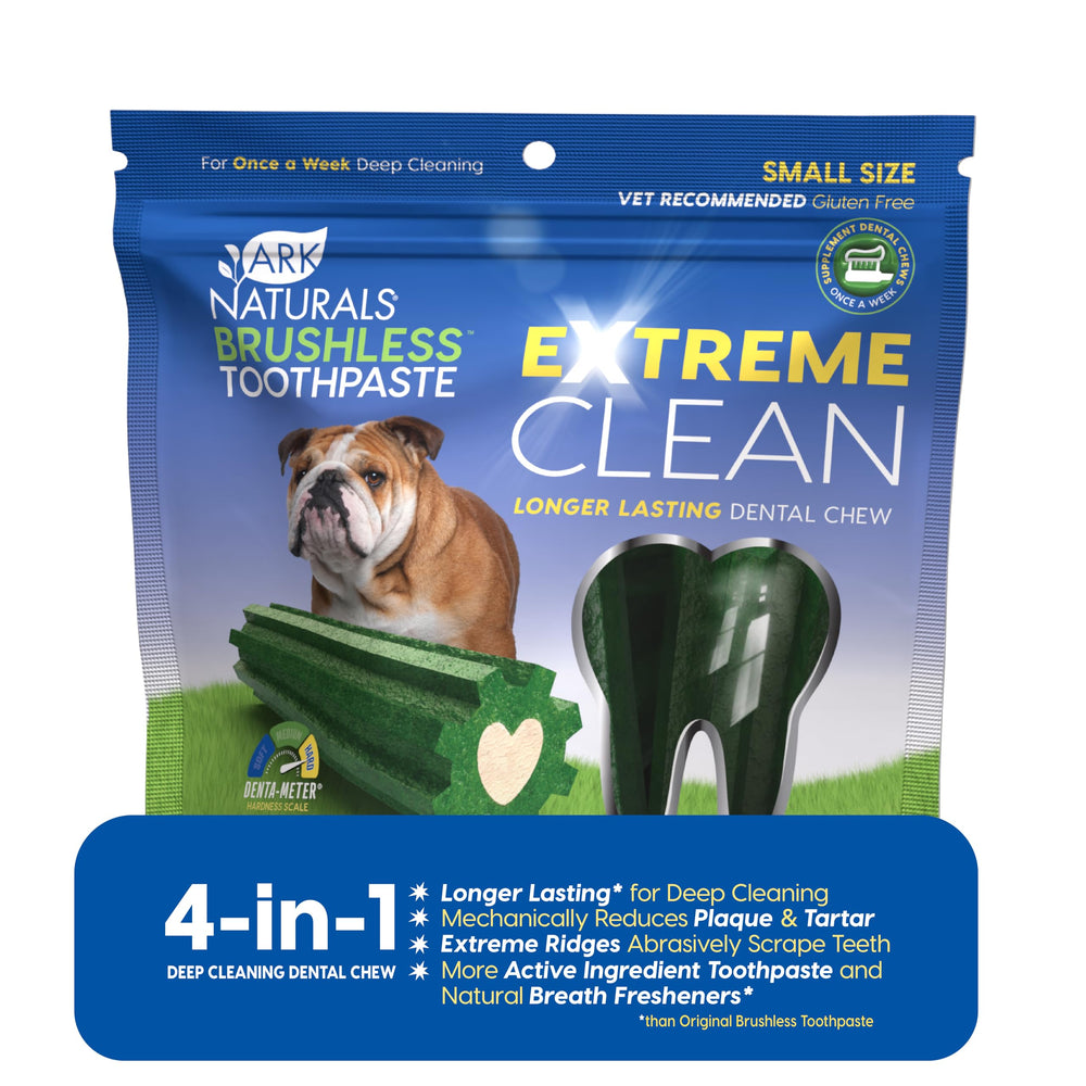 Ark Naturals Extreme Clean centre dentifrice visible, nettoyage ciblé des dents.