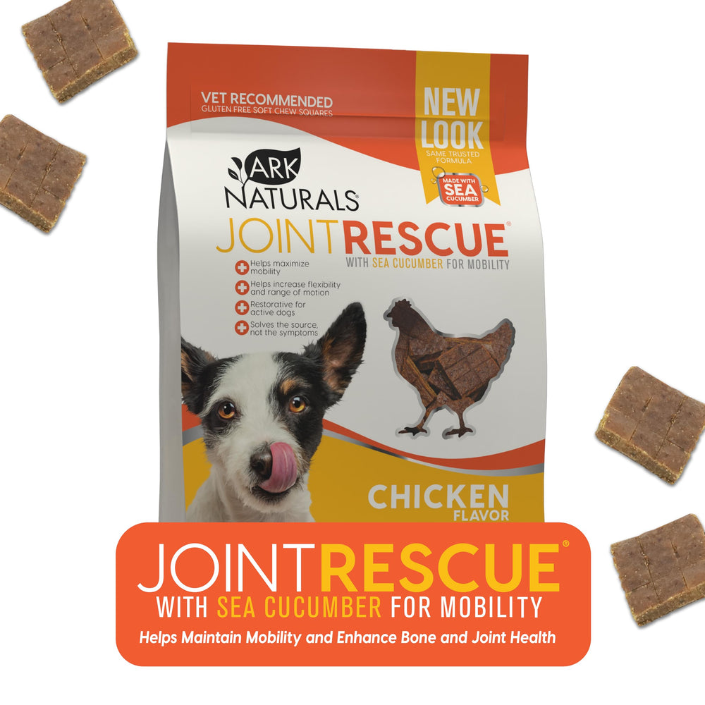 Ark Naturals gommes articulations chien, soutien mobilité et goût apprécié.