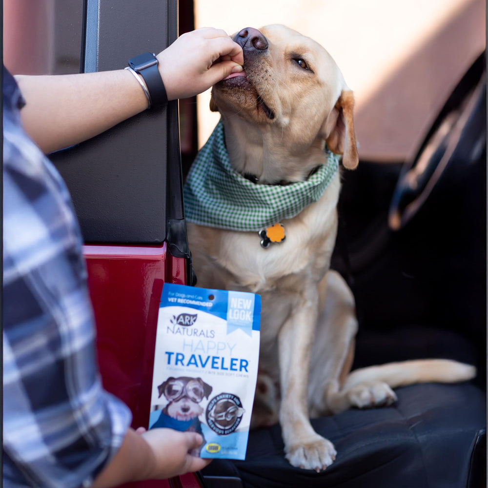 ARK NATURALS Happy Traveler – friandises douces, pour calmer votre chien lors des déplacements.