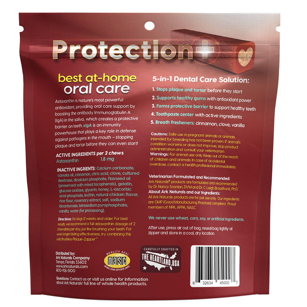 Ark Naturals Protection Plus avec arômes naturels pour respiration fraîche du chien.