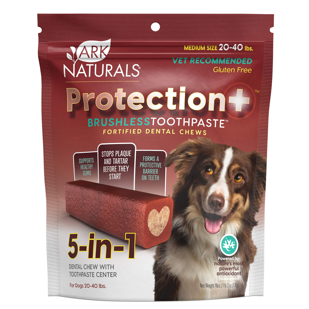 ARK NATURALS Protection Plus dans son emballage 18 oz pratique pour l hygiène dentaire canine.