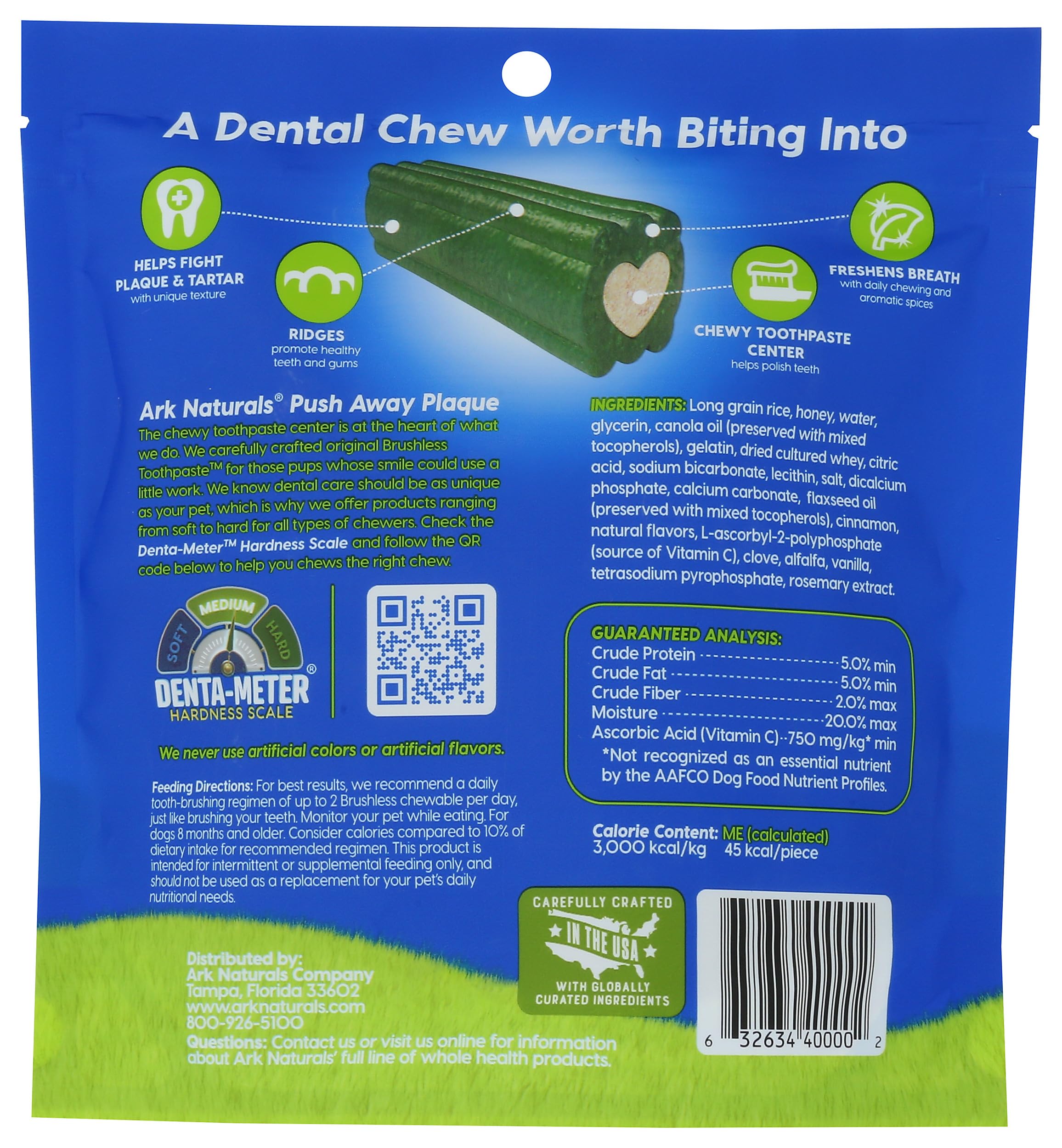 Texture dentaire Ark Naturals pour petit chien, aide à nettoyer les dents