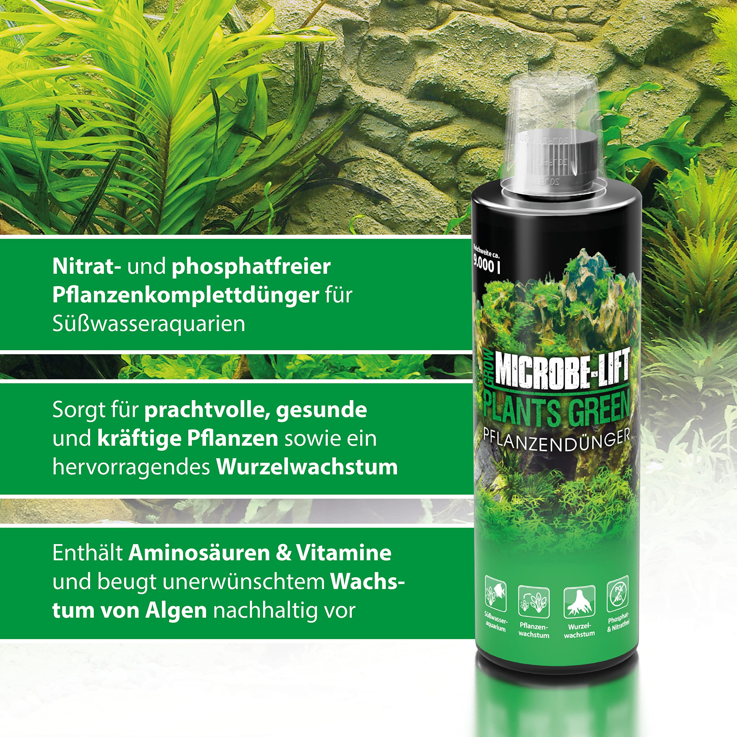 ARKA MICROBE-LIFT: bac d’aquarium prêt pour nourrir vos plantes.