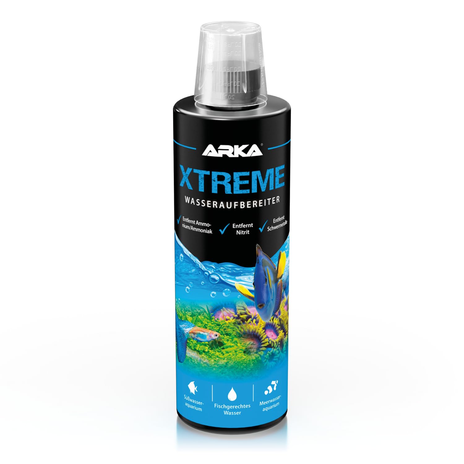 ARKA Microbe-Lift XTA16: bouteille conditionneur pour aquarium, améliore la qualité de l'eau.