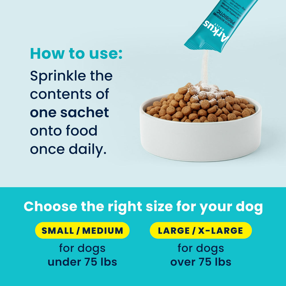 ARKUS Daily Probiotique – dose simple et pratique pour chiens petits et moyens.