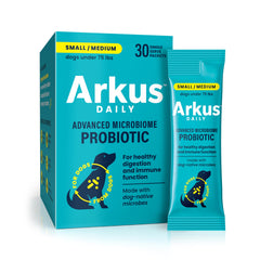 ARKUS Daily Probiotique – flacon, soutien potentiel à la digestion des chiens petits.
