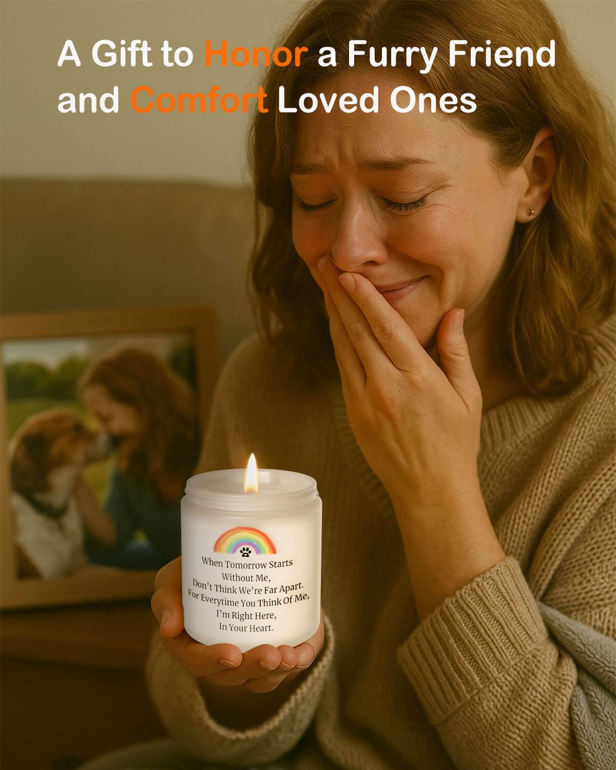 ARLYPET bougie mémoire pour chiens et chats, soutien chaleureux