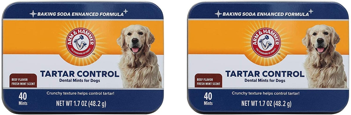 Arm & Hammer Pet Dental Mints – emballage de 40 friandises pour chien.