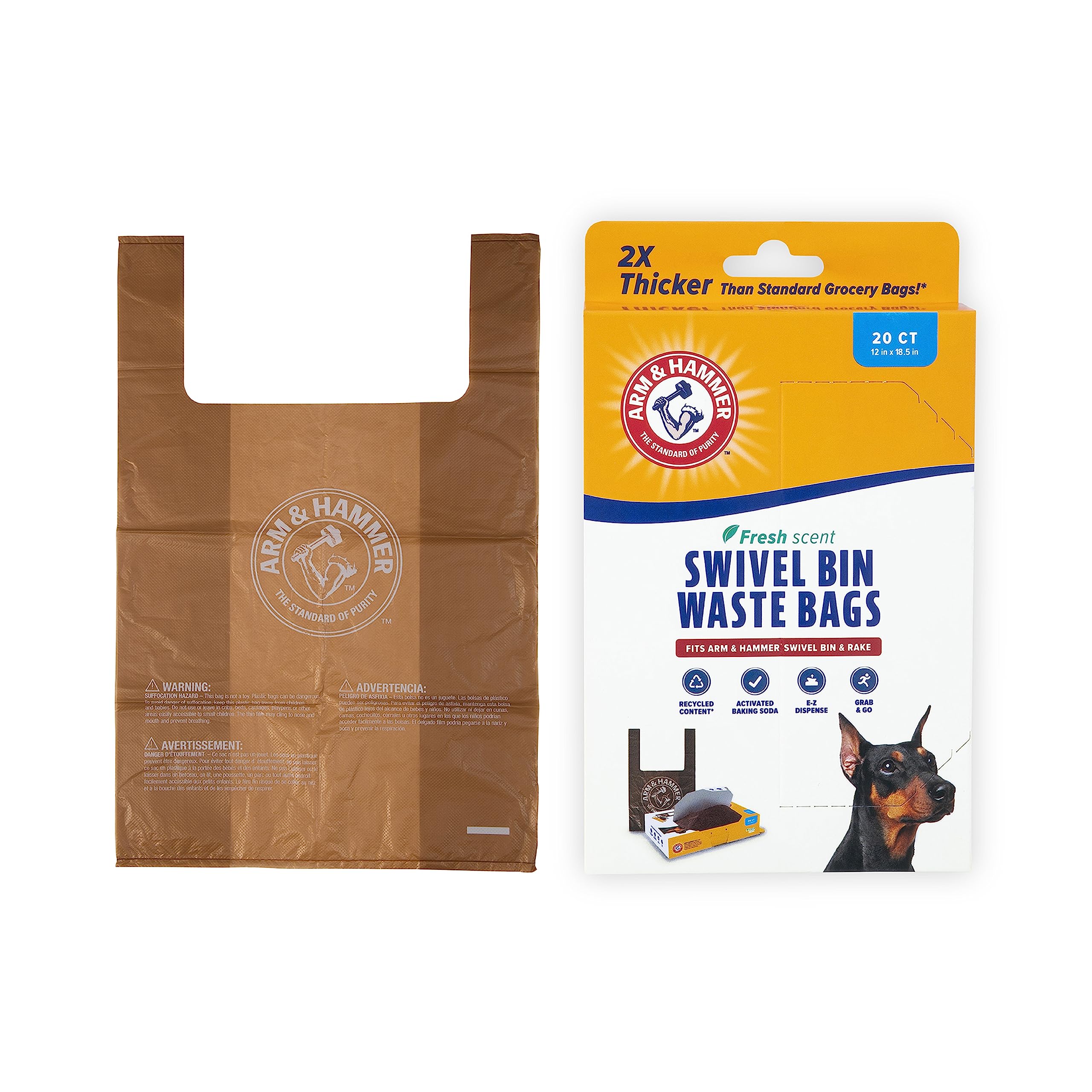 Arm & Hammer sacs-poubelle chien ouverture facile: ramassage rapide lors des promenades.