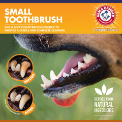 Brosse doigt Arm & Hammer en microfibre pour initiation douce au brossage.