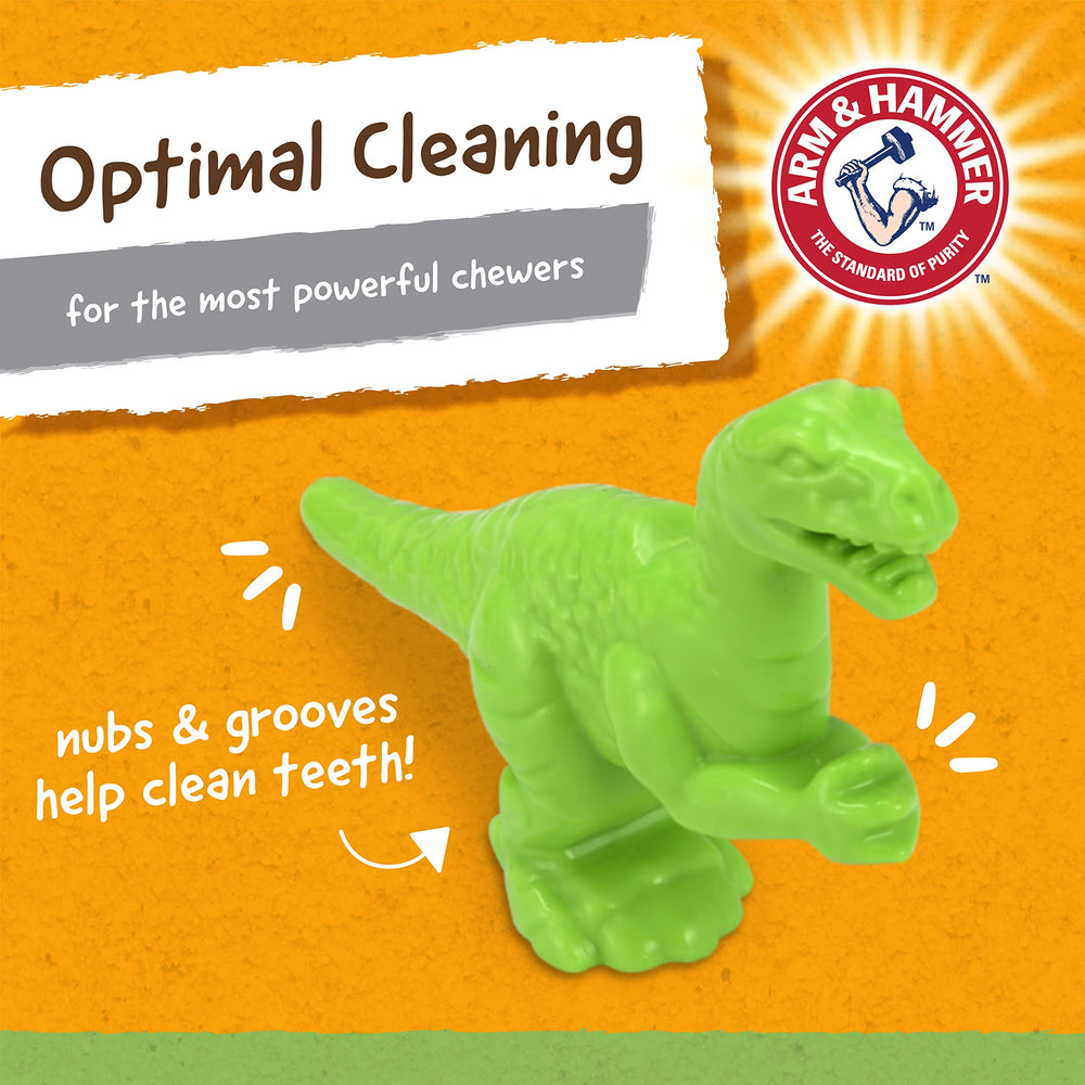 Arm et Hammer Denta-Saurus T-Rex de taille adaptée, environ 10 cm sur 17,5 cm