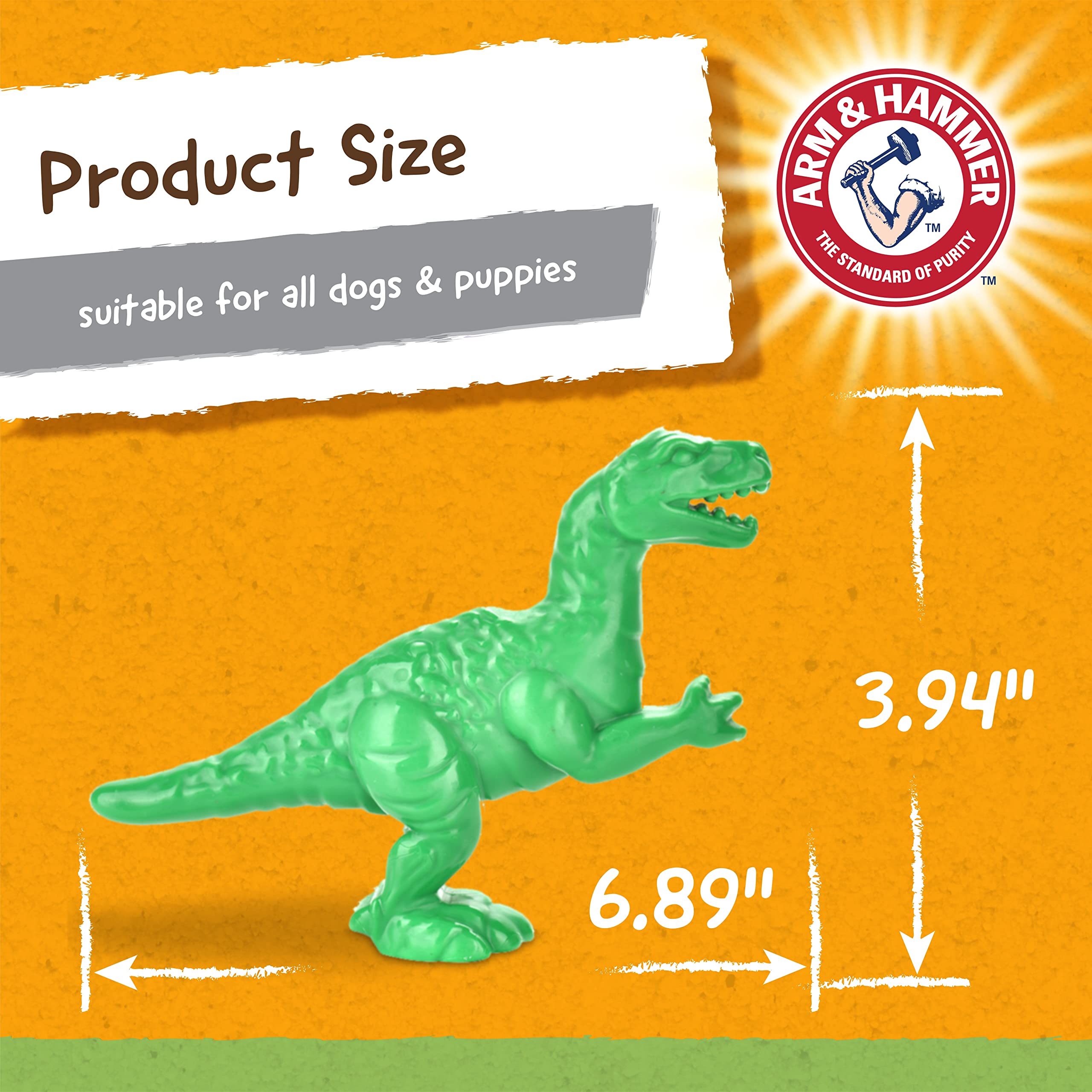 Menthe Arm et Hammer Denta-Saurus T-Rex pour haleine fraîche après le jeu