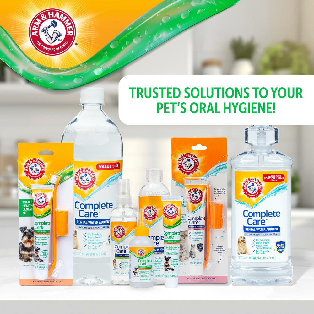 Arm & Hammer kit dentaire: utilisation quotidienne simple avec doigt et brosse.