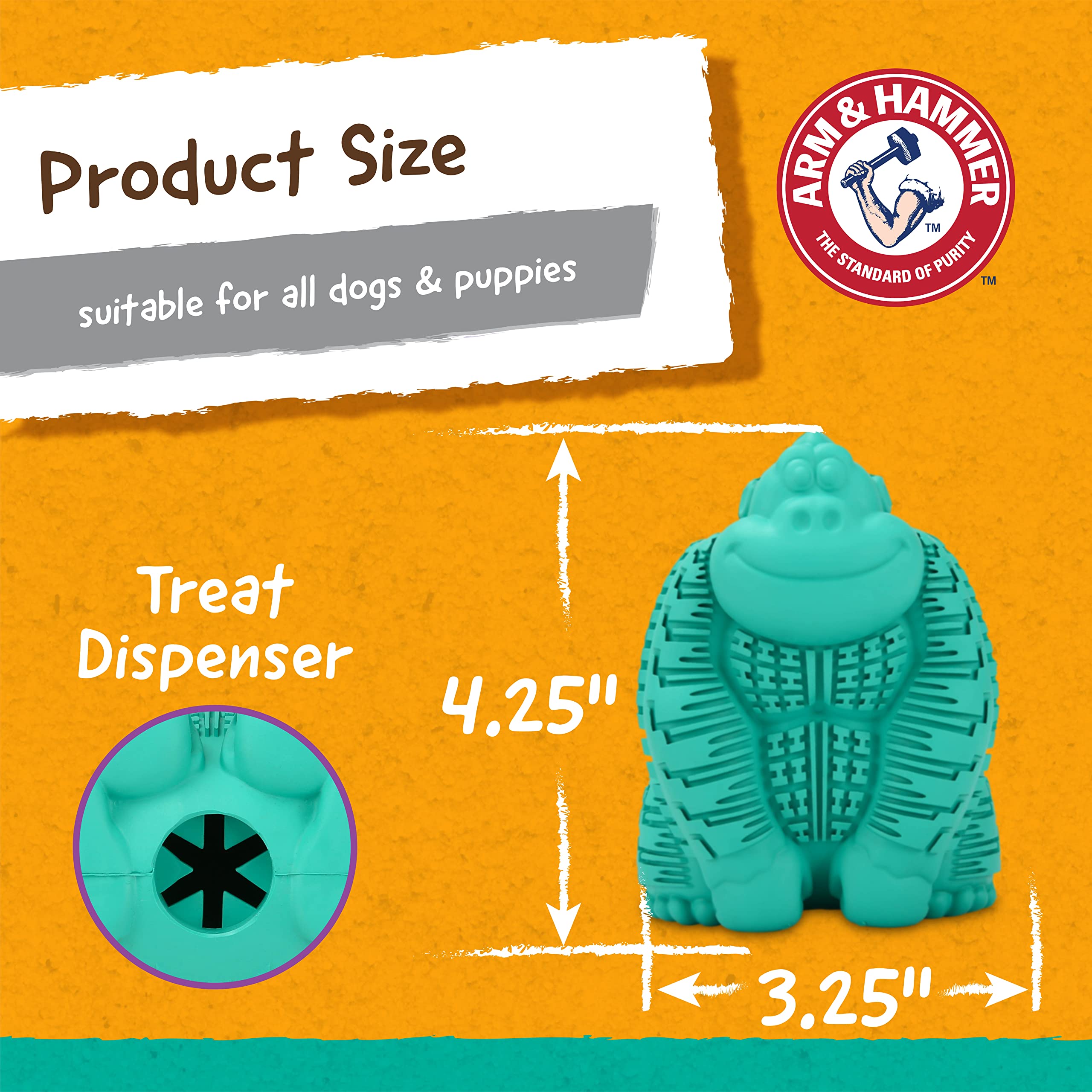 Arm & Hammer Gorille Treadz, conçu pour chiens jusqu’à 35 lb.