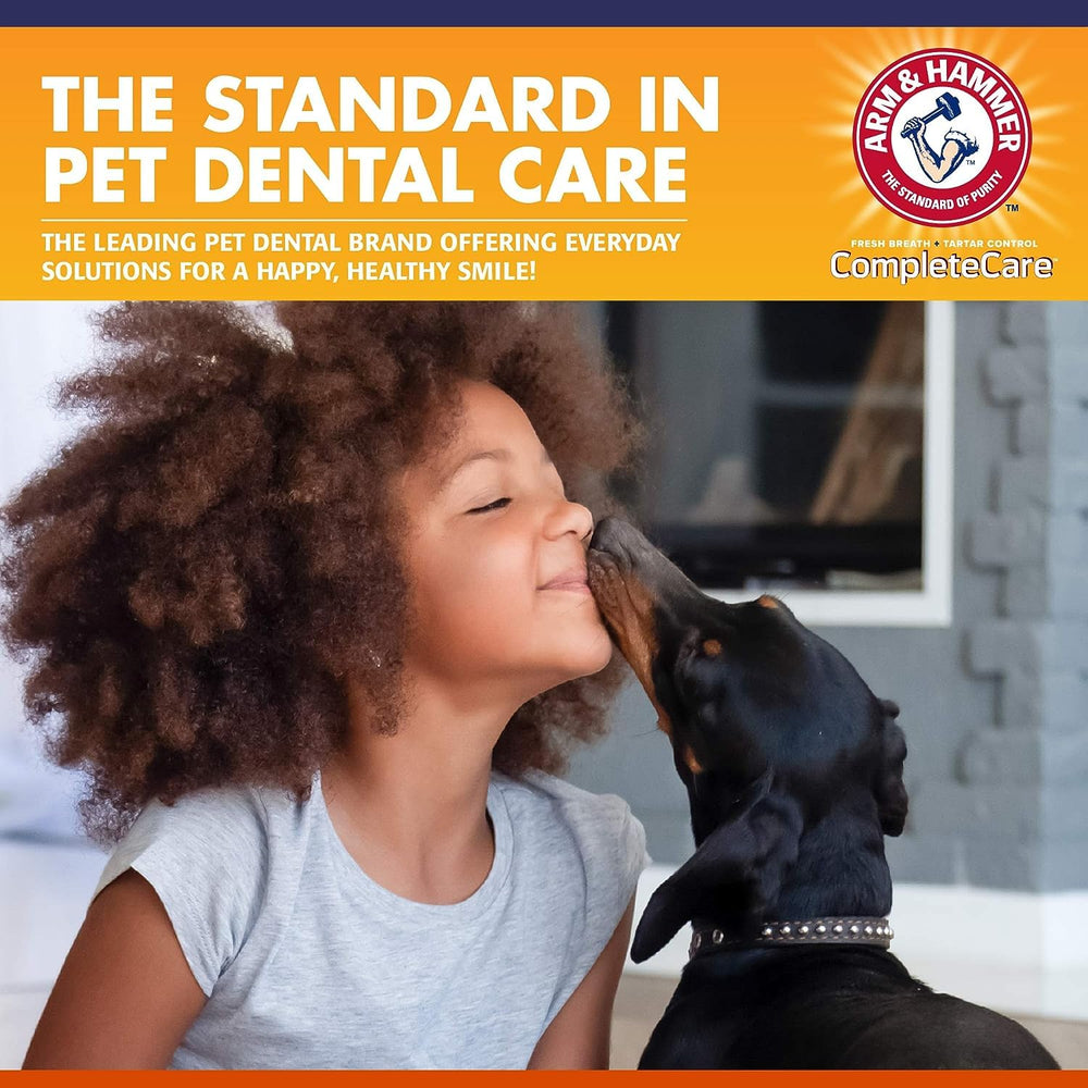 Arm & Hammer additif dentaire pour eau de chien, dosage simple dans le bol d’eau.