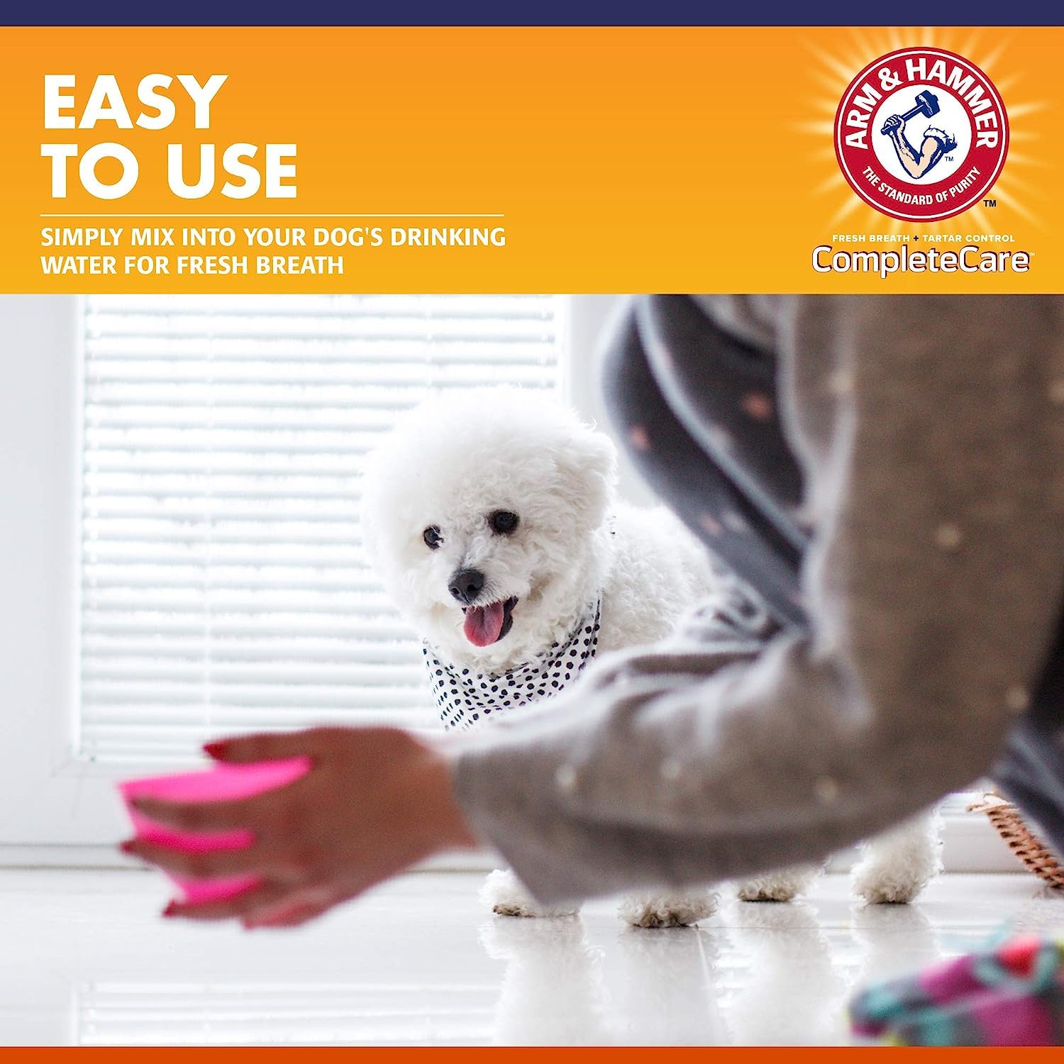 Arm & Hammer additif dentaire pour eau de chien, calcium et vitamines pour dents et gencives.
