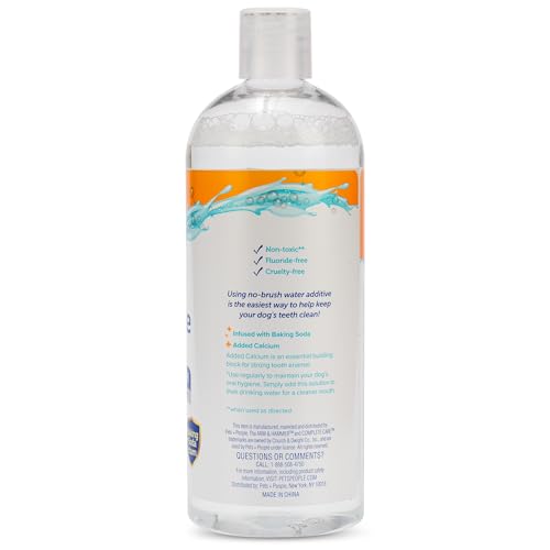 Arm & Hammer additif dentaire pour eau de chien, réduction des plaques et du tartre.