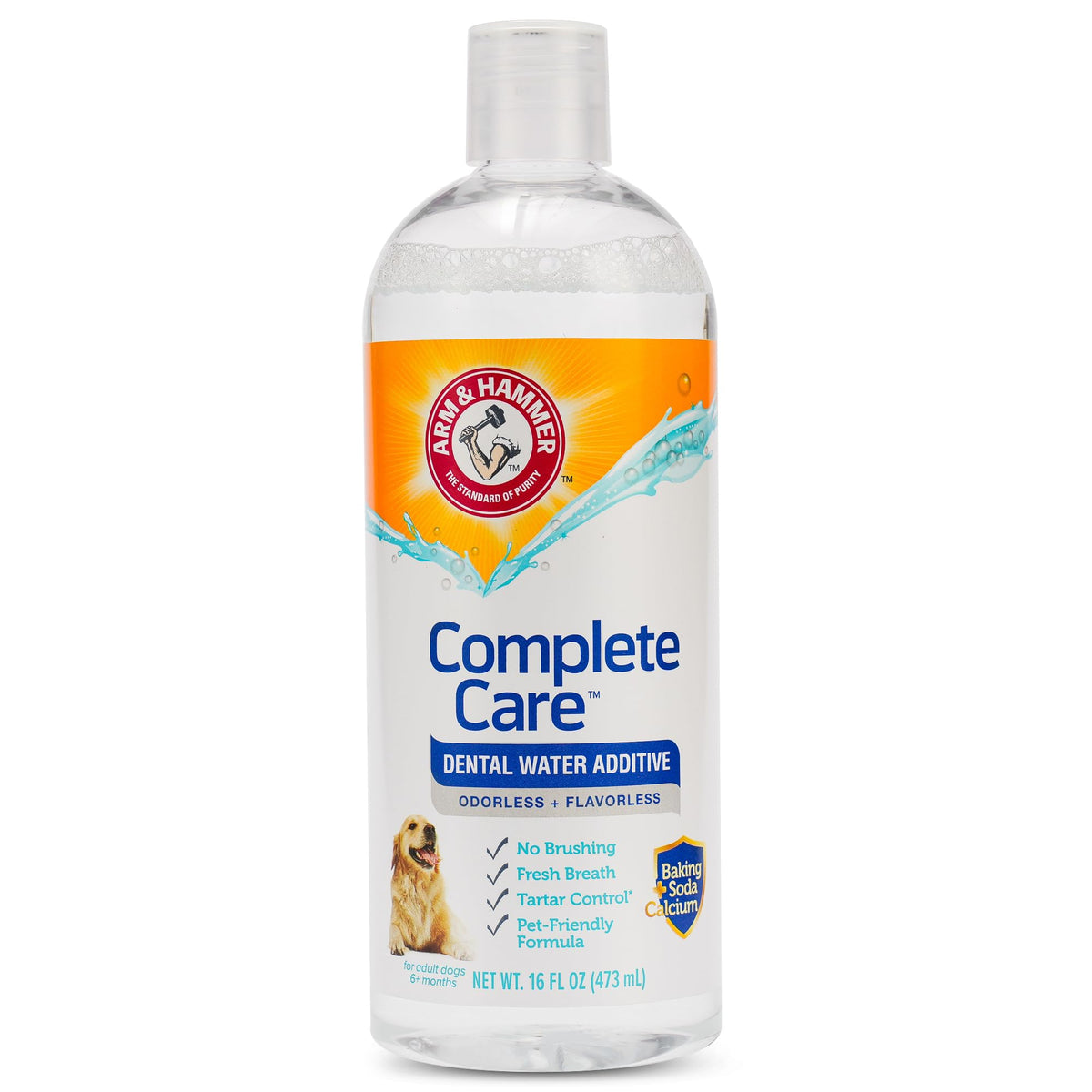 Arm & Hammer Additif eau dentaire chien — bouteille prête à l’emploi pour une haleine plus fraîche.