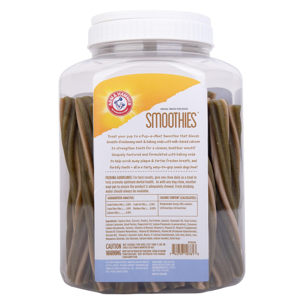 Arm & Hammer Pets Smoothies Dentales – calcium ajouté pour des dents solides.