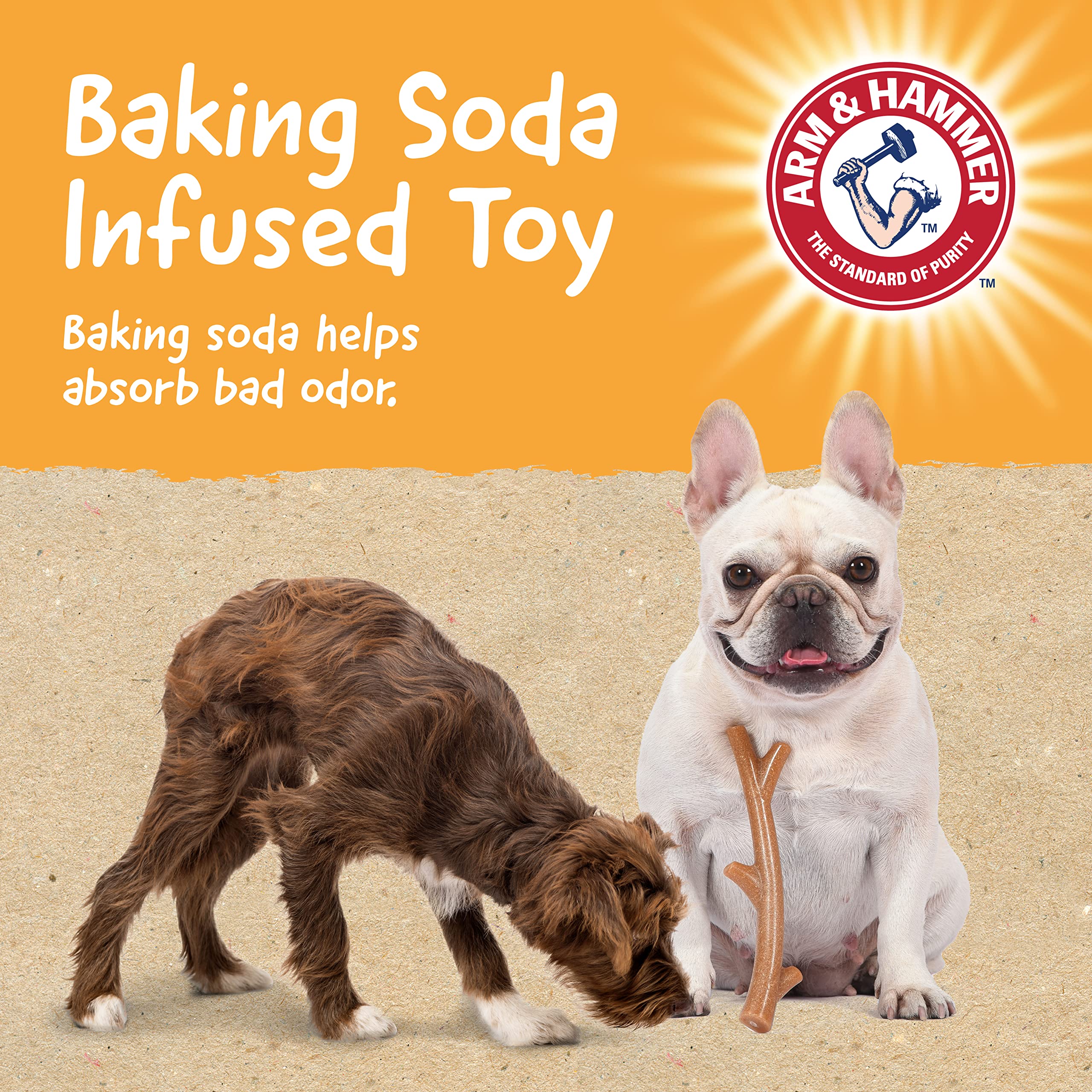 Arm & Hammer Barkies Branche bois bacon 8 po, emballage écologique.