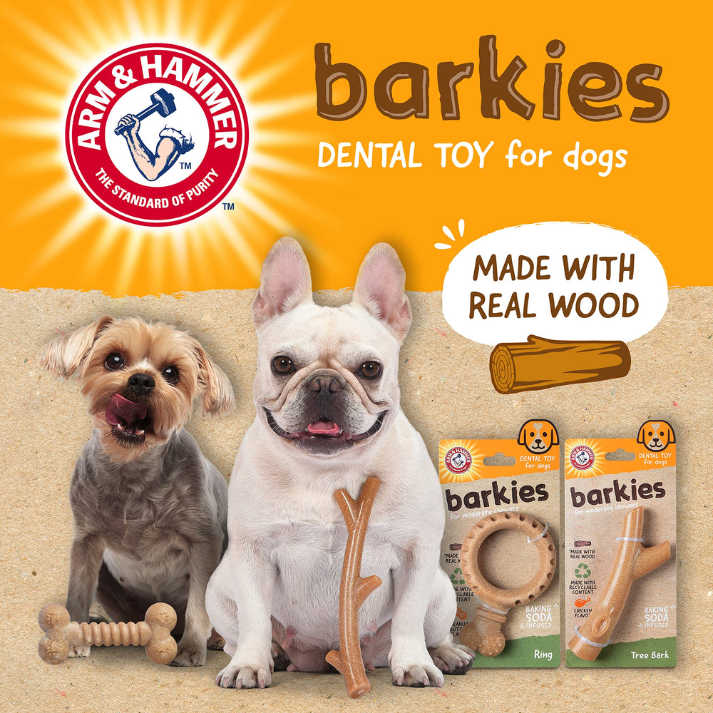 Arm & Hammer Barkies Branche bois bacon 8 po, taille adaptée recommandée.