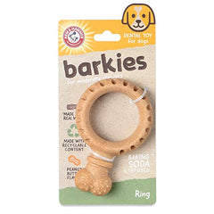 Barkies Ring au goût beurre de cacahuète, stimulant l'intérêt du chien.