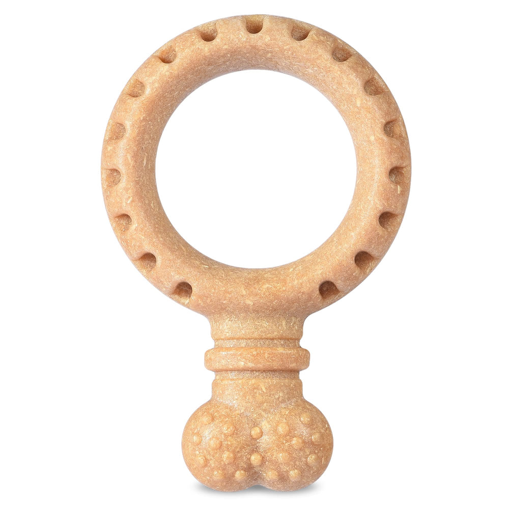 Arm & Hammer Barkies Ring: jouet à mâcher en bois comprimé pour chiens, sûr et divertissant.