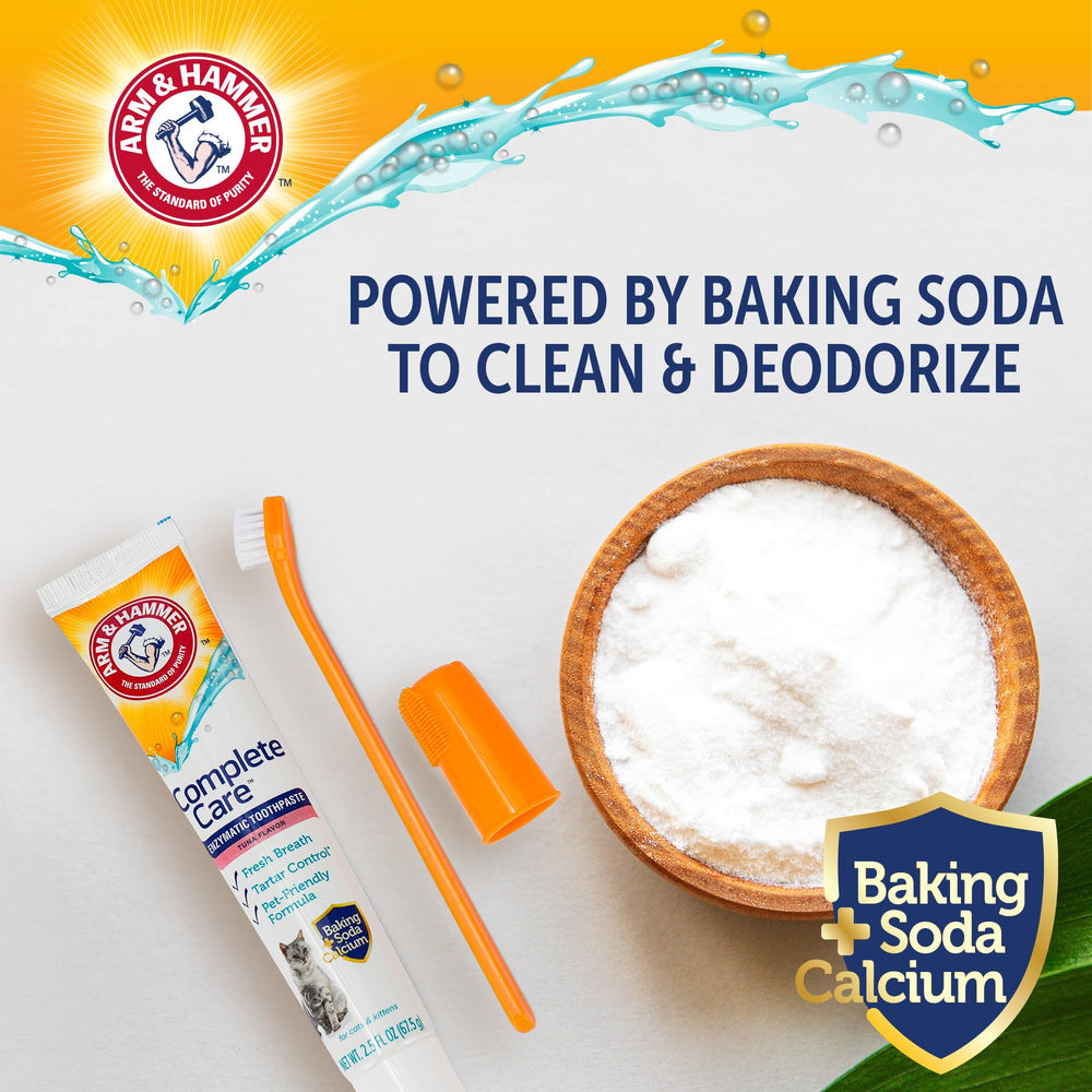 Deux types de brosses Arm & Hammer pour routine dentaire canine.