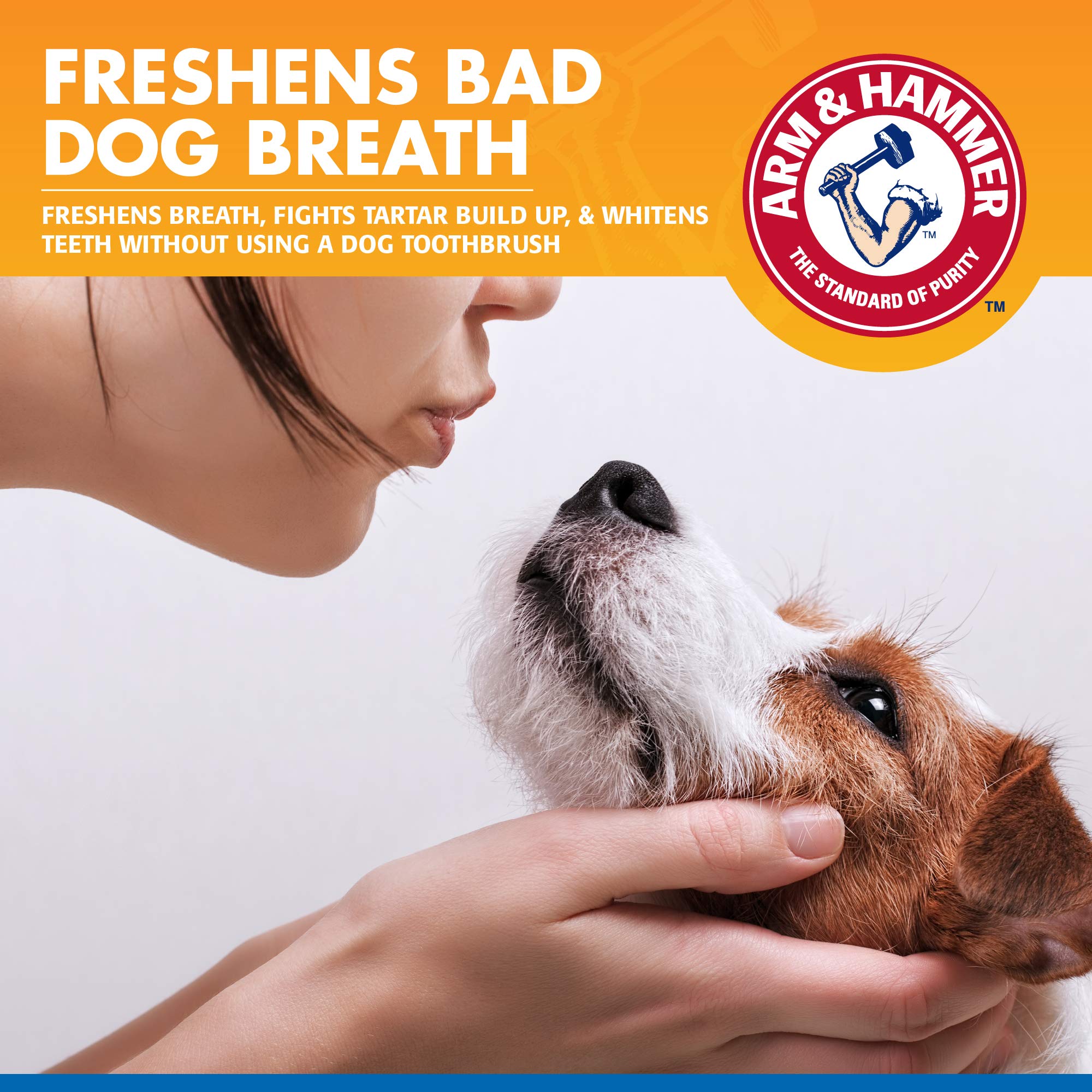 Brume dentaire Arm & Hammer pour chien, fraîcheur après les repas.