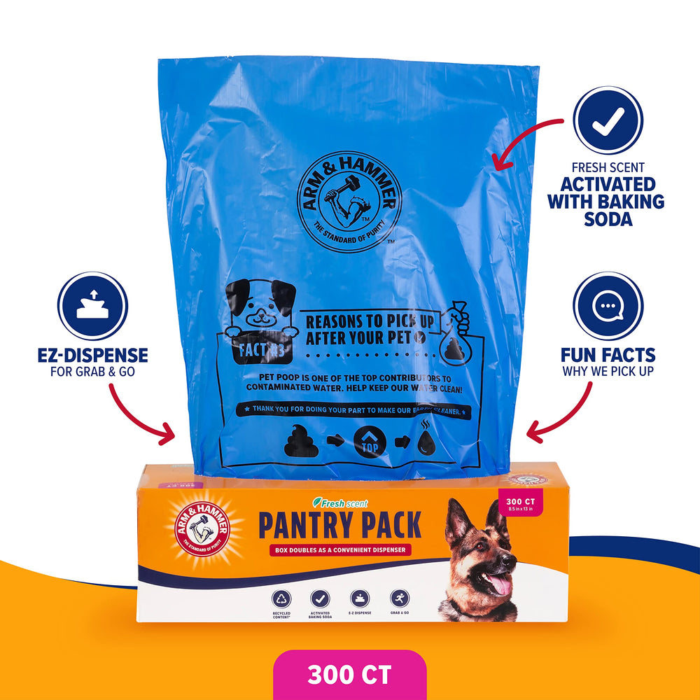 Capacité de 300 sacs Arm & Hammer – stock suffisant