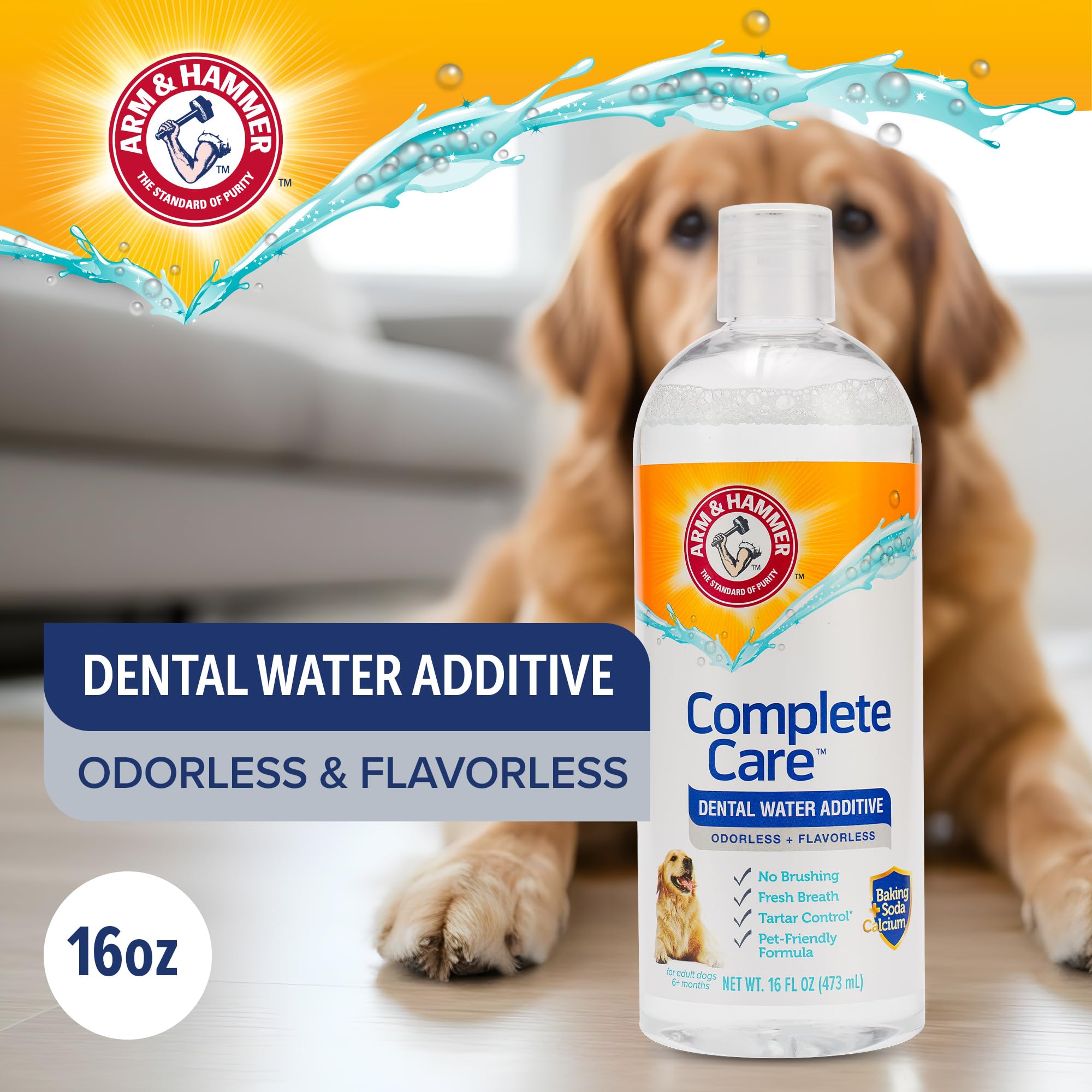 Arm & Hammer Chien boit eau dentaire — intégration simple à la routine quotidienne.