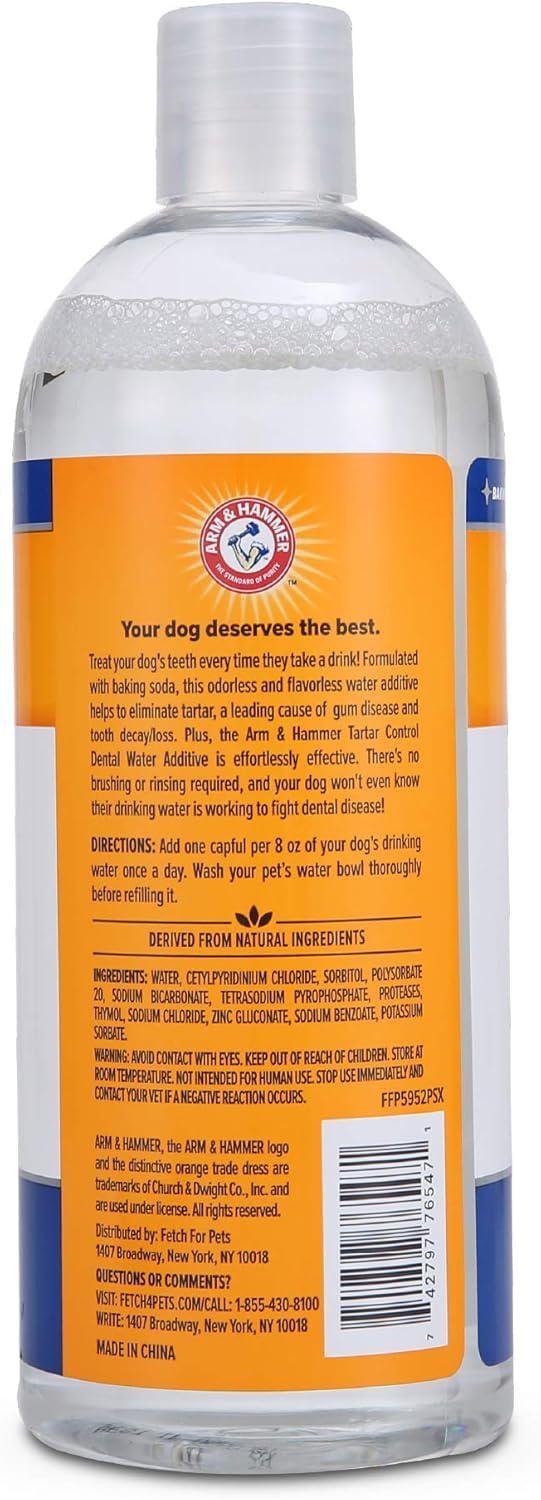 Arm & Hammer Clinique Soin Dentaire Chiens, dose mesurée mélangée au bol d’eau