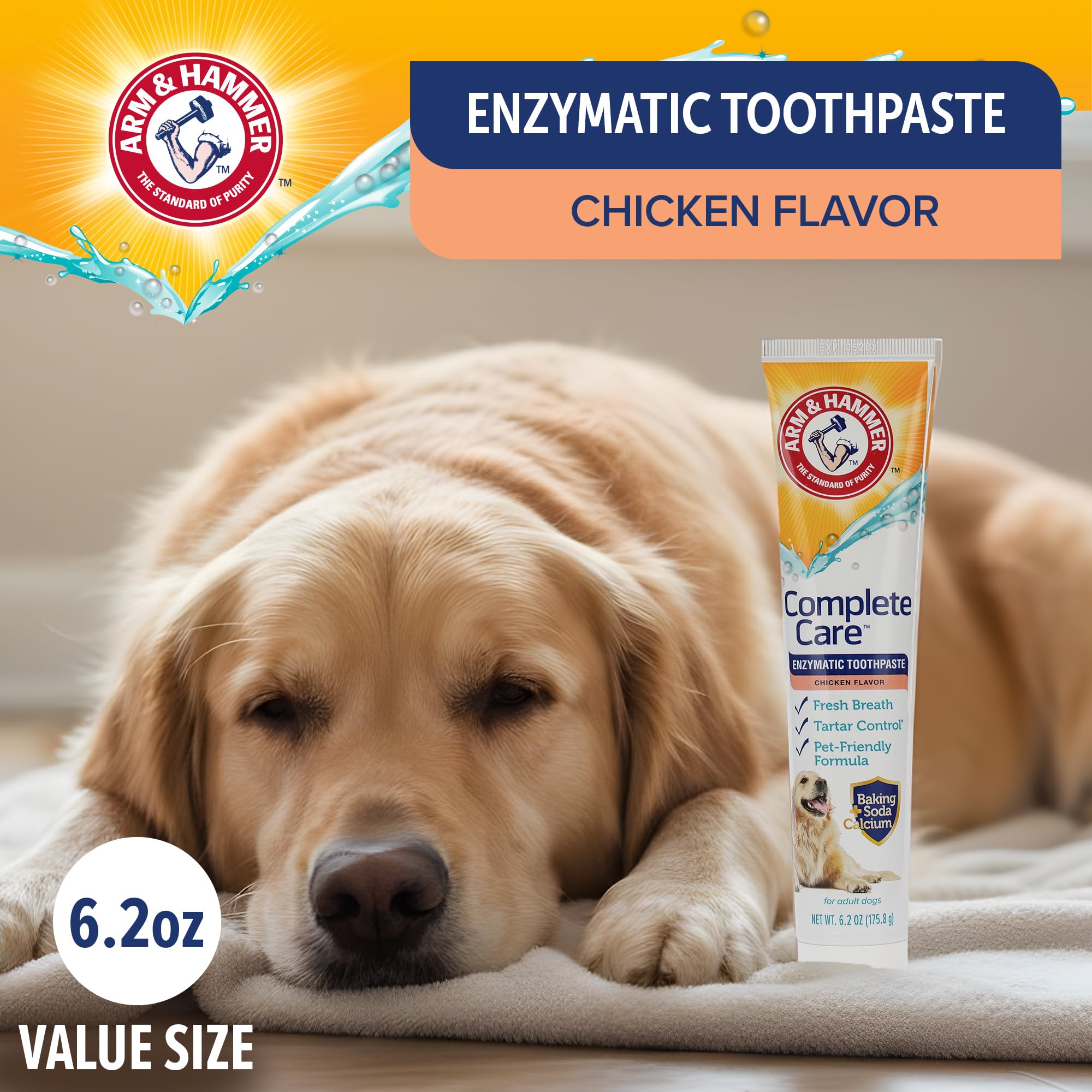 Arm & Hammer Complete Care pour chiens, action enzymatique contre la plaque.