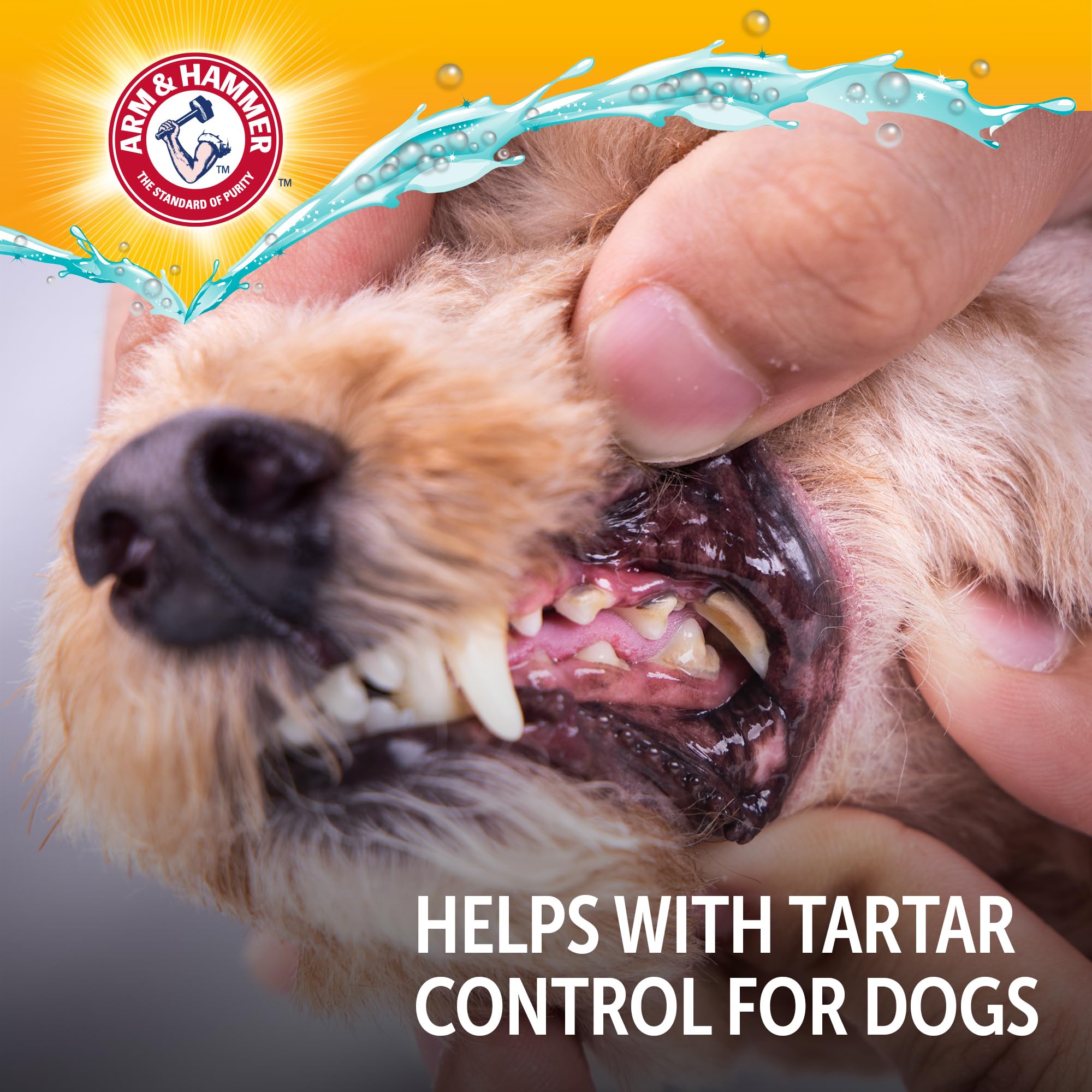 Arm & Hammer Complete Care: utilisation sans brossage nécessaire dans la routine canine.