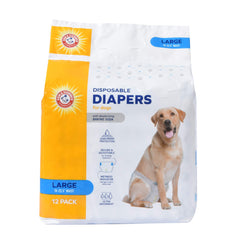 Arm & Hammer couches jetables pour chienne femelle avec absorption et contrôle des odeurs.