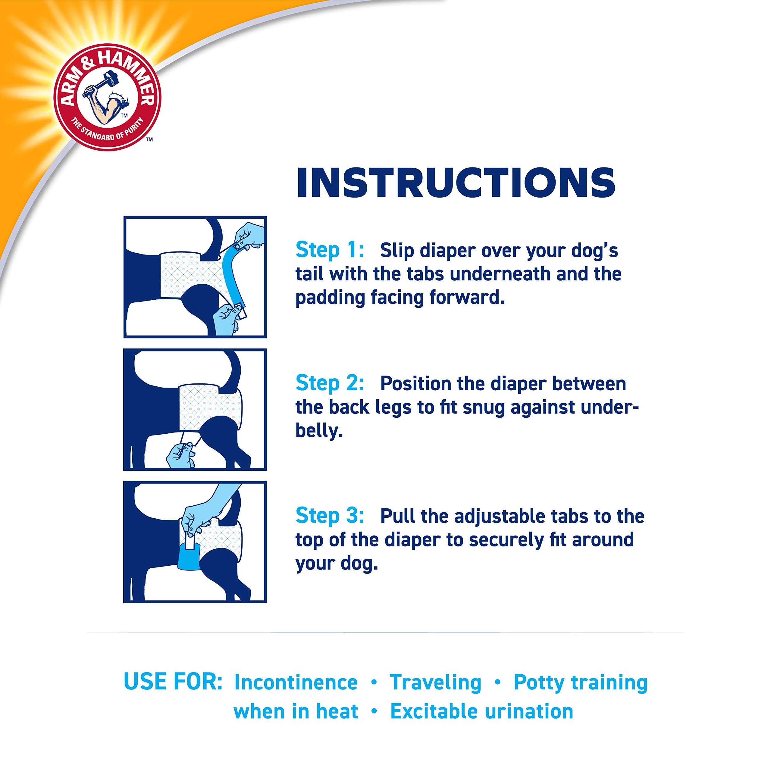 Paquet de 12 couches Arm & Hammer pour chiennes femelles, pratique au quotidien.