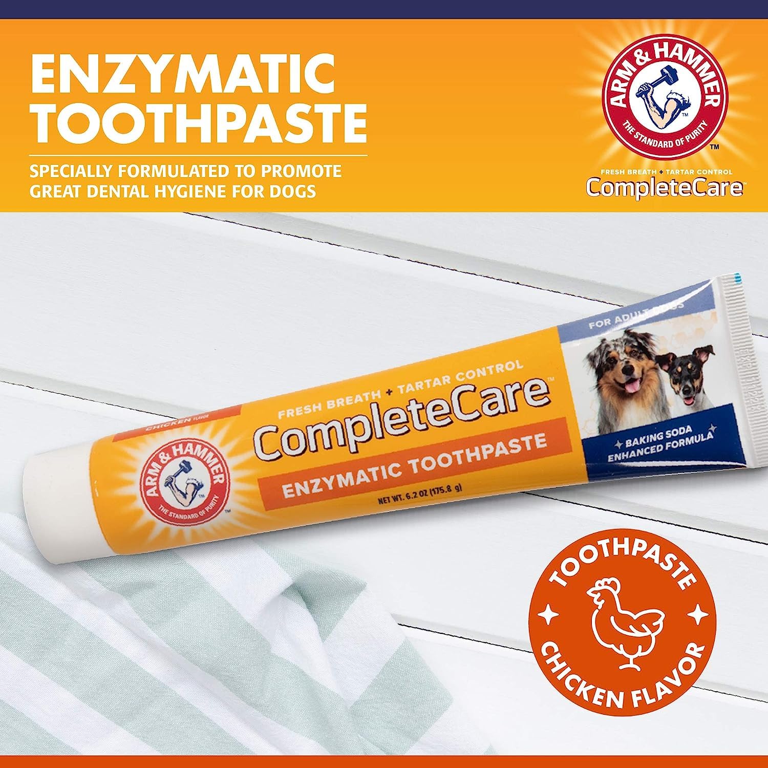 Arm & Hammer dentifrice canin saveur poulet – favorise l'acceptation du brossage