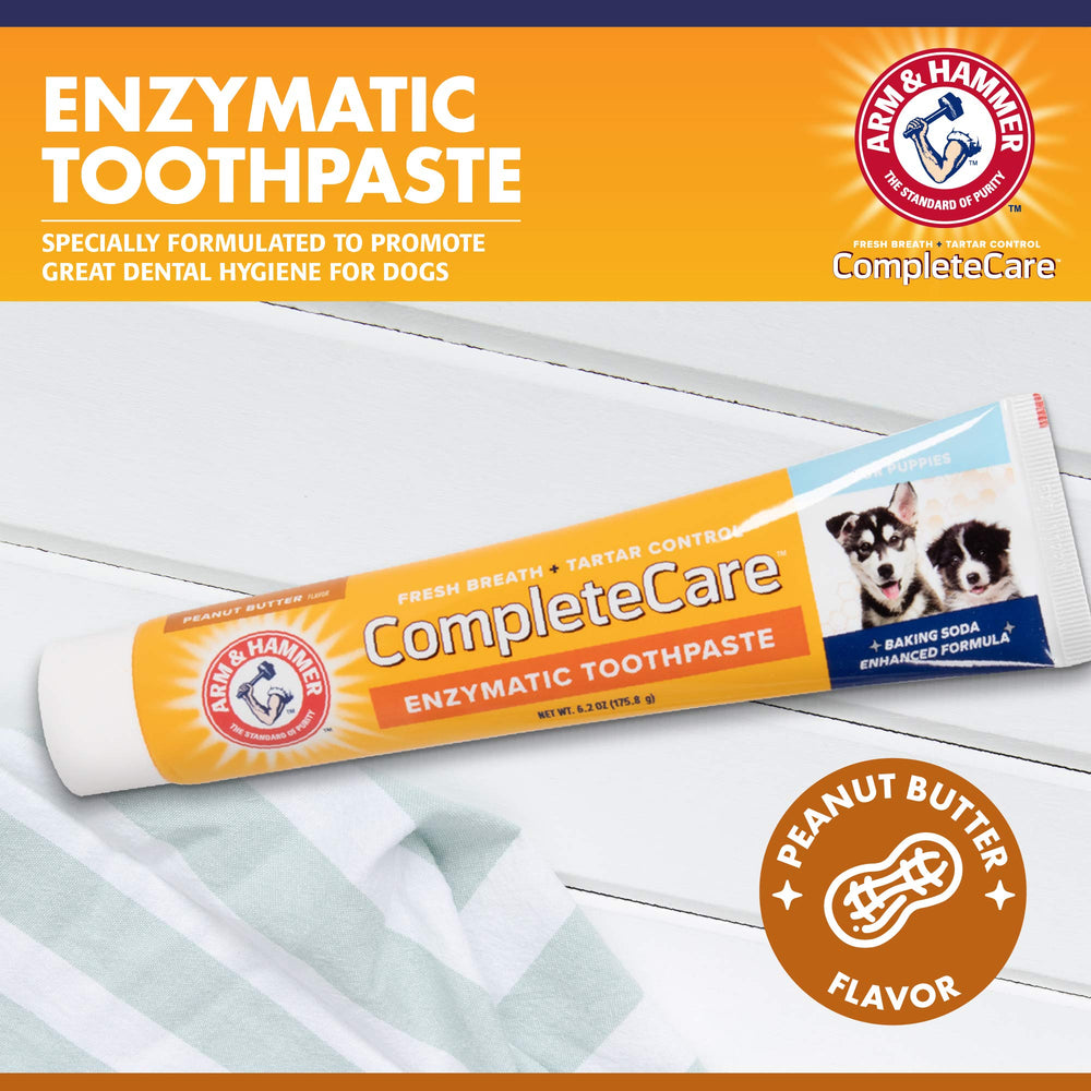 Dentifrice pour chiots Arm & Hammer, calcium ajouté pour l'émail.