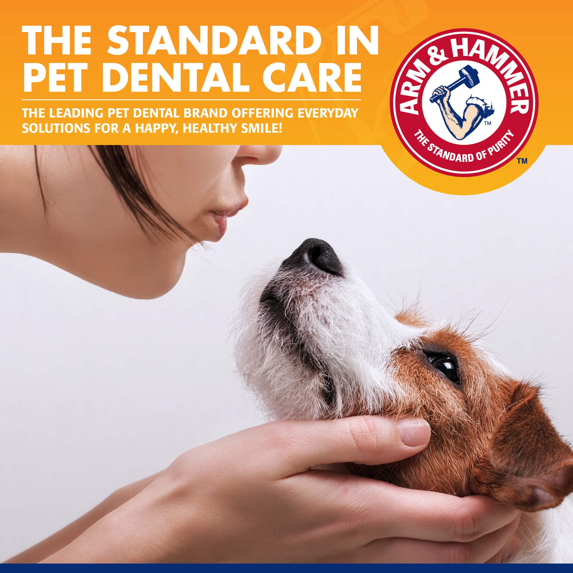 Doigt-brosse Arm & Hammer pour chiots, pratique pour les premiers gestes de brossage.