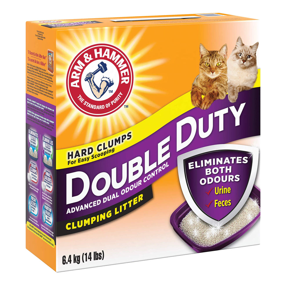 Arm & Hammer Double Duty Litière, grume solide pour un nettoyage rapide.