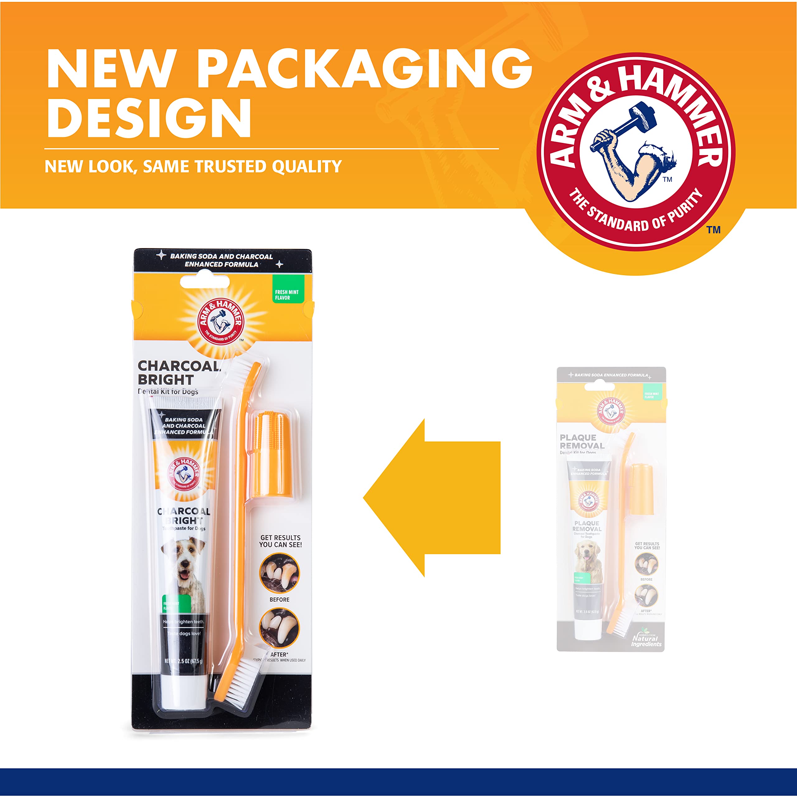 Etui-kit dentaire Arm & Hammer pour routine quotidienne chien.