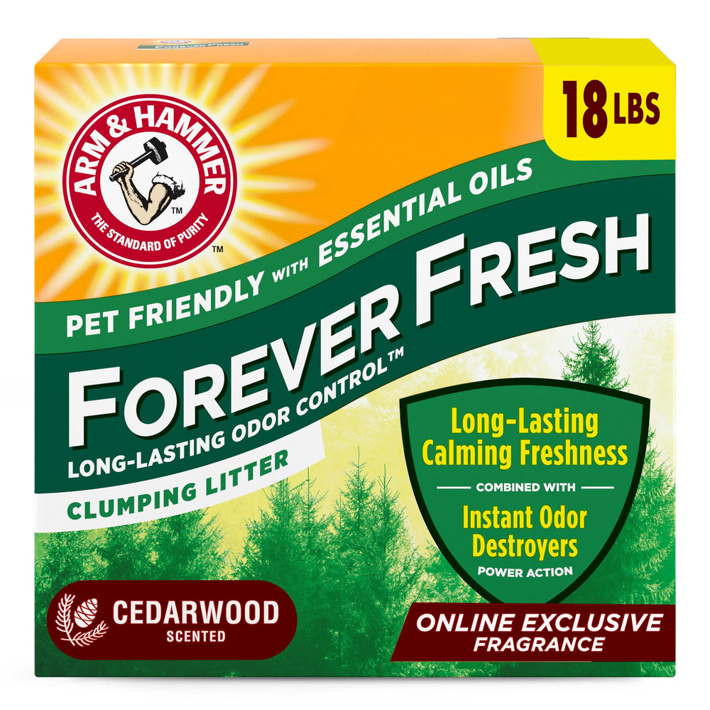 Arm & Hammer Forever Fresh Cedarwood litière 18 livres, contrôle durable des odeurs.