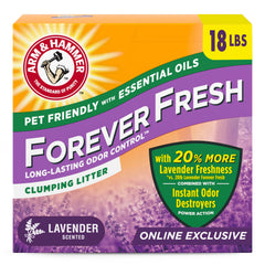 Arm & Hammer Forever Fresh lavande, litière multi-chat 18 lb, contrôle d'odeur durable.