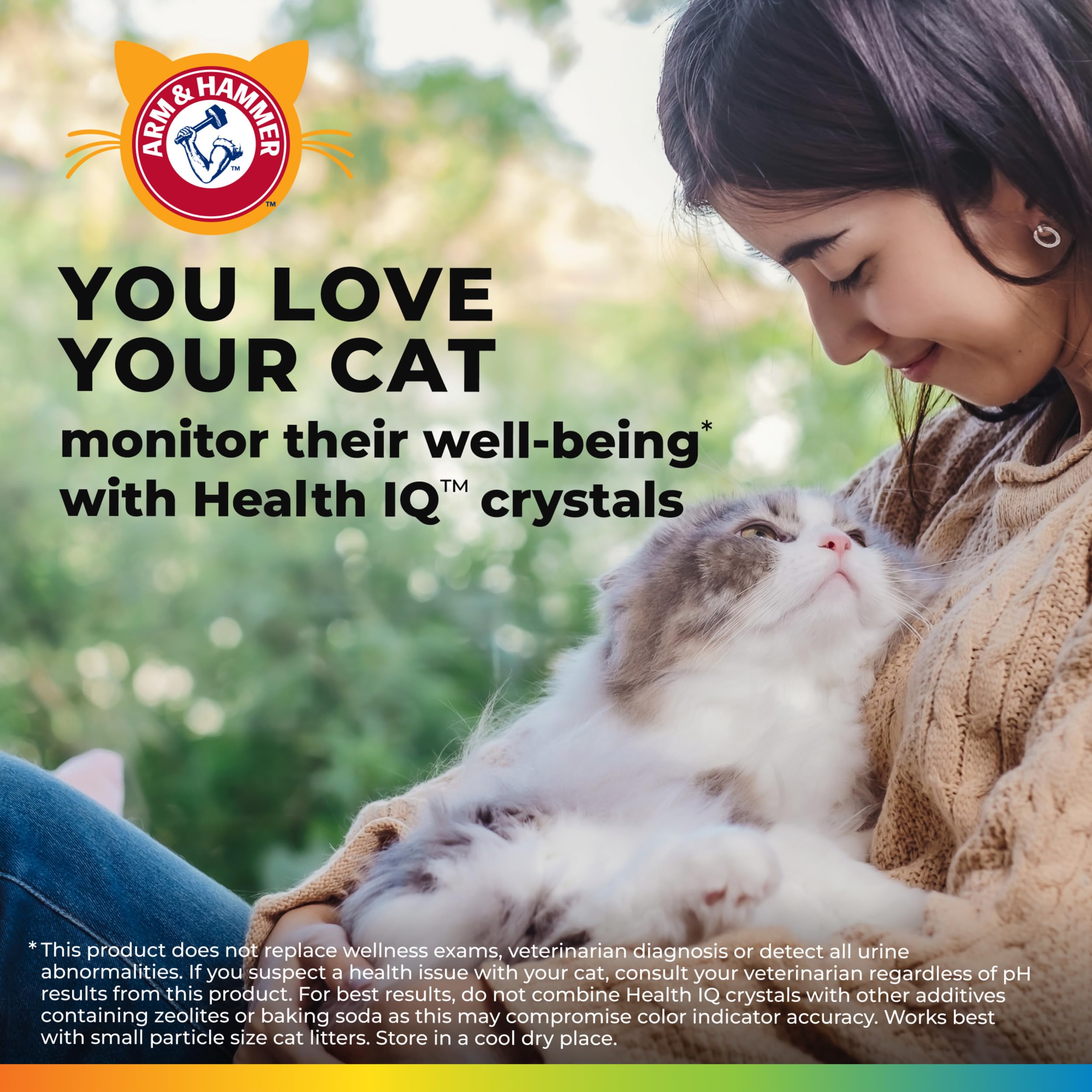 ARM & HAMMER Health IQ indicateur couleur signale des irrégularités potentielles.