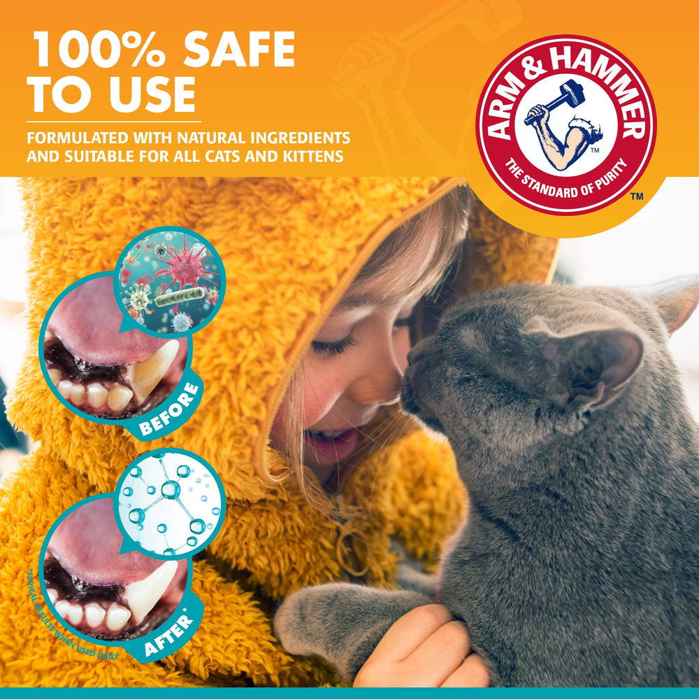 Kit dentaire pour chats Arm & Hammer, ensemble pratique en 3 éléments.