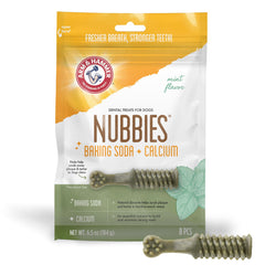 Arm & Hammer Nubbies bouchées dentaires menthe; 8 pièces, haleine fraîche pendant la mastication.