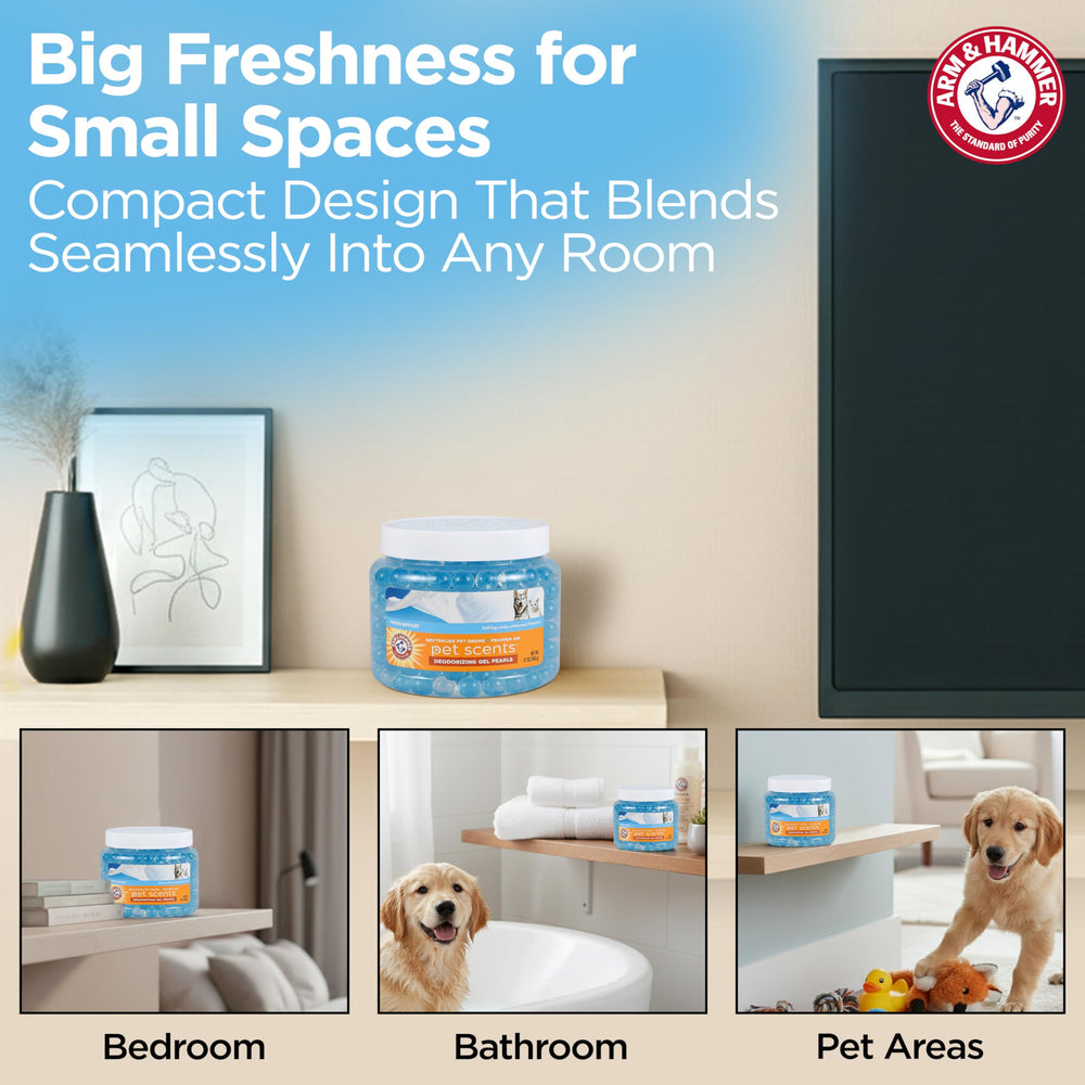 Arm & Hammer Pets Gel Beads, installation simple sans spray ni prise électrique.