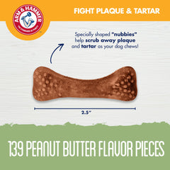 Saveur beurre d’arachide – Arm & Hammer Nubbies incite à mâcher plus longtemps.