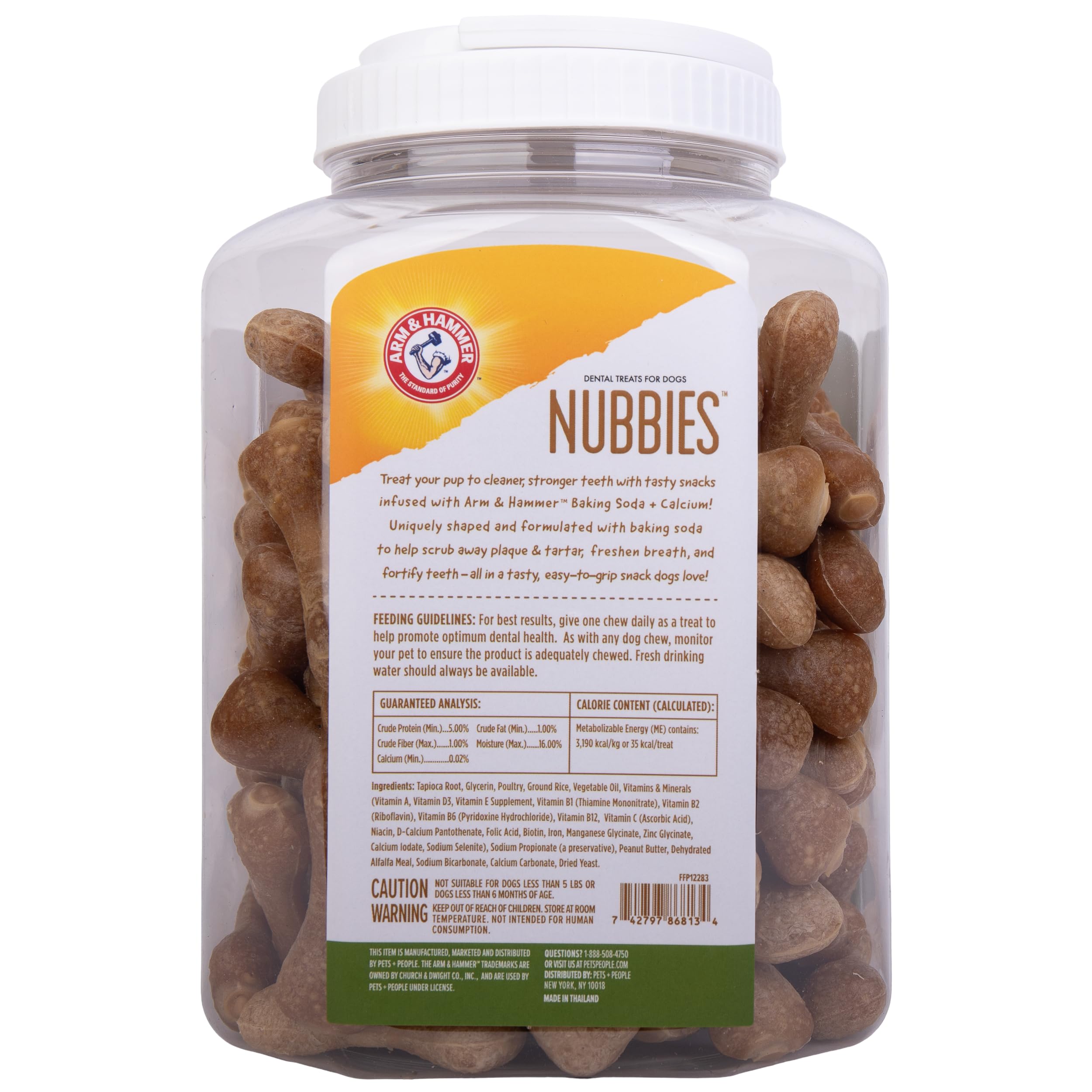 Haleine potentiellement plus fraîche grâce à bicarbonate de soude et calcium.