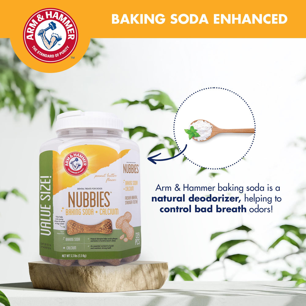 Formule calcium et bicarbonate de soude des Nubbies pour dents solides.